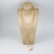 Collana, rosaio, perle di fiume salmone