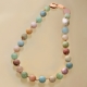 Collier acquamarina multicolor 12 mm