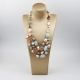 Collier acquamarina, opale e quarzo rosa, perle di fiume