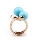 Anello pasta di turchese 4 fiori