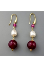 Or agata ruby, perle di fiume