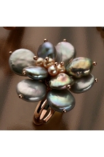 Anello perle acqua dolce