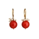 Or , corallo bamboo rosso, perle di fiume