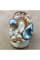 Anello, perle di fiume, pz unico