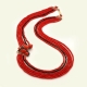 Collier multifilo, corallo bamboo,corallo rosso, agata nera