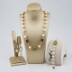 Collier perle di fiume, ametista idrotermale viola e verde