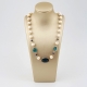 Collier perle di fiume, quarzo blue light