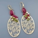 orecchini agata ruby olivina