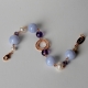  Bracciale calcedonio, ametista, perle di fiume