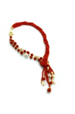 collana corallo bamboo rosso