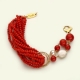 bracciale corallo bamboo red