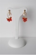 Orecchini, Corallo rosso