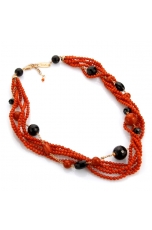 collana corallo bamboo rosso