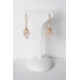 orecchini quarzo rosa perle coltivate-argento