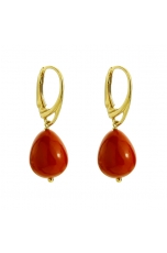 orecchini goccia corallo bamboo red