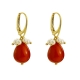 Orecchini goccia corallo bamboo, 