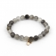bracciale elastico quearzo rutilato grigio