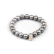 Bracciale perle coltivate  grigie, 10 mm