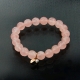 Bracciale quarzo rosa sfacc. 10mm