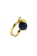 Anello agata blu zaffiro