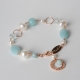  Bracciale  amazzonite, ossidiana