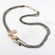 Collier a tre fili labradorite, perle coltivate