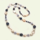 Chanel agata blu, calcedonio perle coltivate