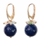Orecchini agata blu zaffiro, Acquamarina multicolor