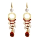 Orecchini agata ruby, perle coltivate