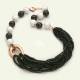 Collier agata nera e agata bianca