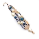Bracciale agata blu zaffiro, perle coltivate