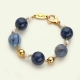 Bracciale bicolor agata blu,  Agata web