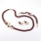 Parure Granato, perle coltivate,  perle keshi, 58 cm