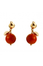 Orecchini melina pasta  Corallo rosso