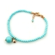Bracciale pasta turchese 4 fiori