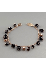  Bracciale charms, agata nera