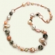 Chanel perle coltivate, opale rosa, quarzo rutilato grigio