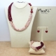 Parure agata ruby, opale rosa