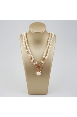 Collier regolabile perle  coltivate bianche