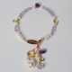 Br Ametista taglio macchina, perle, peridot