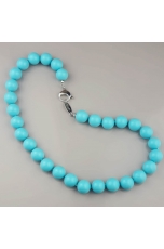 Collier pasta turchese 4 fiori 14 mm