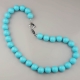 Collier pasta turchese 4 fiori 14 mm