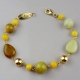 Bracciale giada birmana,  agata gialla