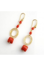 Orecchini corallo rosso sardo