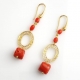 Orecchini corallo rosso sardo