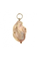 Ciondolo perla barocca rosa