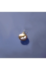 Ciondolo perla barocca rosa argento rodiato