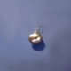 Ciondolo perla barocca rosa argento rodiato