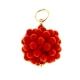 Ciondolo Sfera tessuta corallo bamboo red