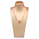 Collier quarzo rosa taglio diamond